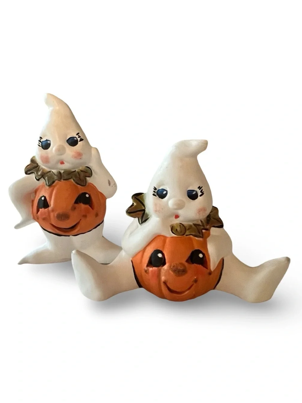 Vintage Pumpkin Belly Ghost Figurines Halloween Decor